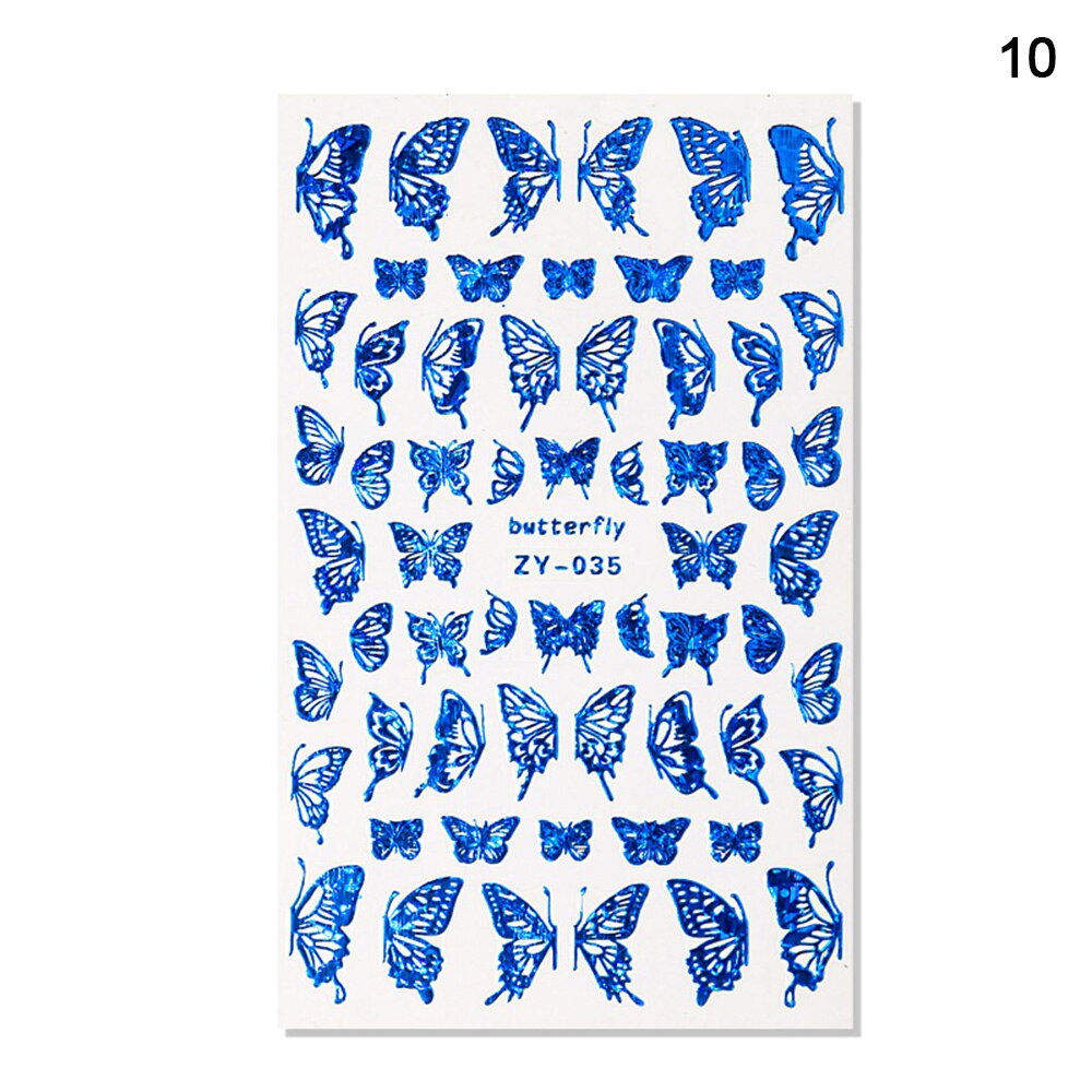 Holographic 3D Butterfly Nail Art