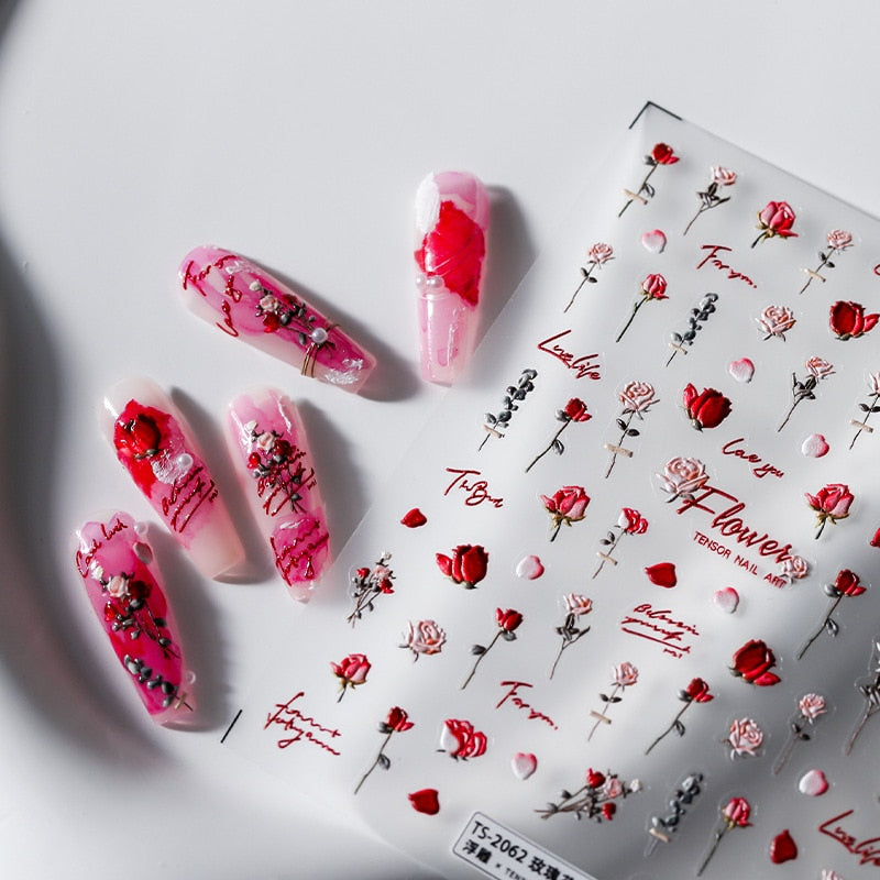 Embossed Butterfly Nail Stickers