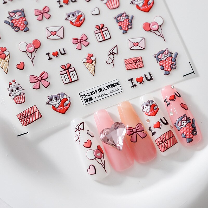 Embossed Butterfly Nail Stickers