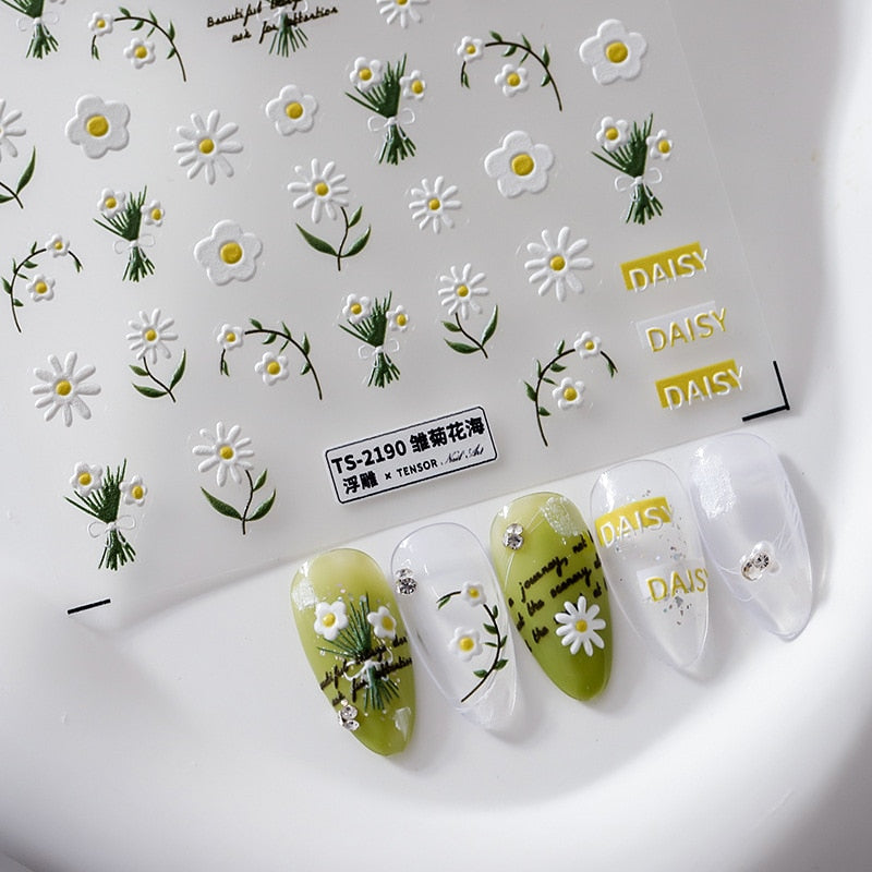 Embossed Butterfly Nail Stickers