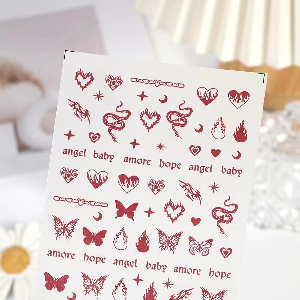 Embossed Butterfly Nail Stickers
