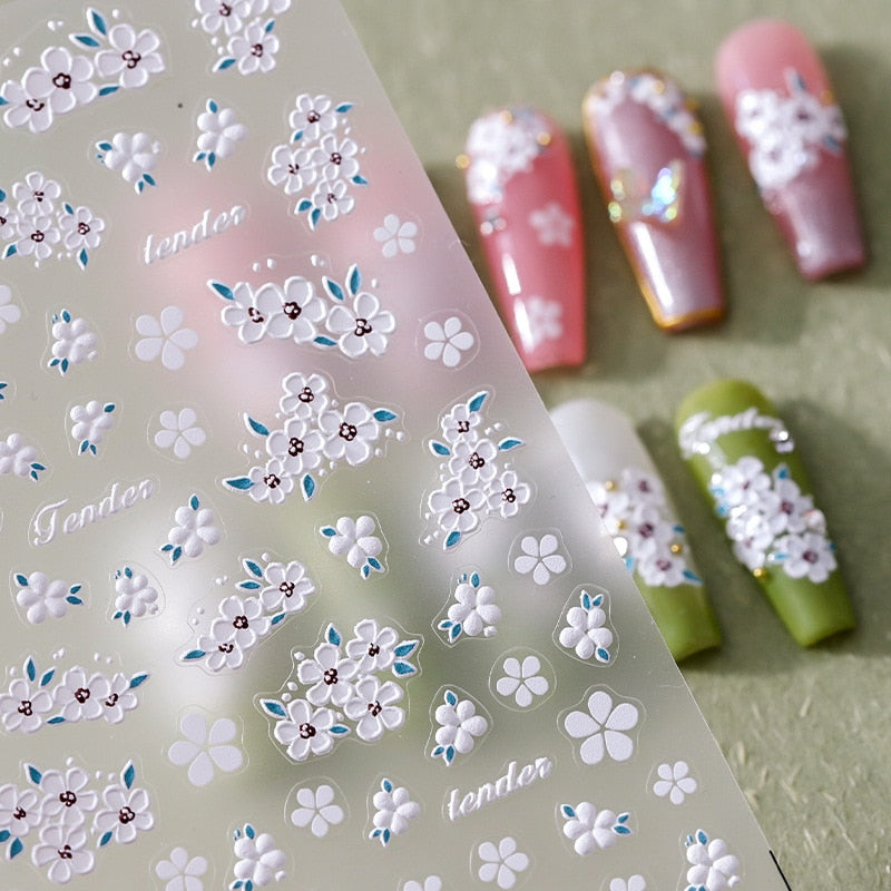 Embossed Butterfly Nail Stickers