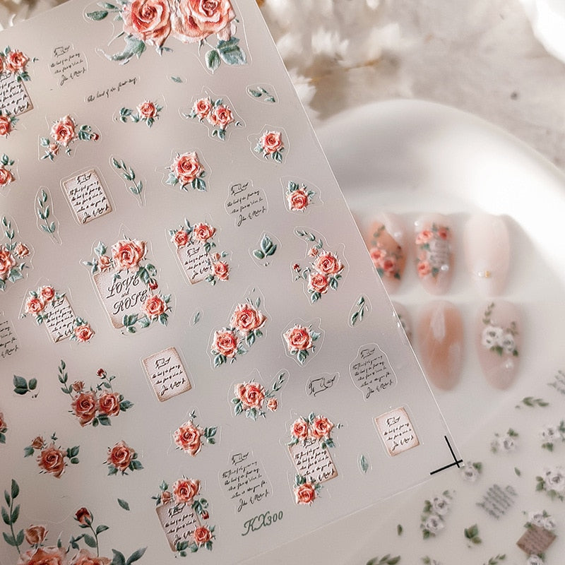 Embossed Butterfly Nail Stickers