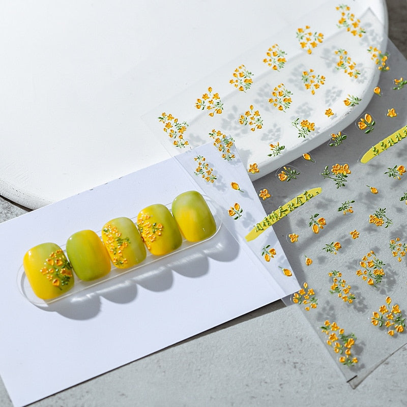 Embossed Butterfly Nail Stickers