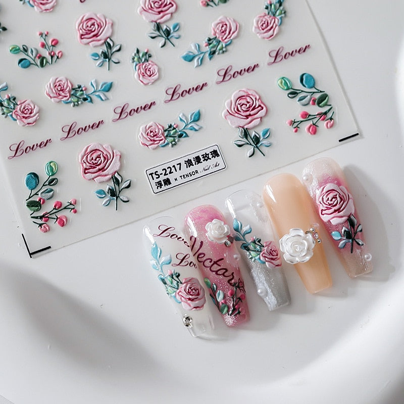 Embossed Butterfly Nail Stickers