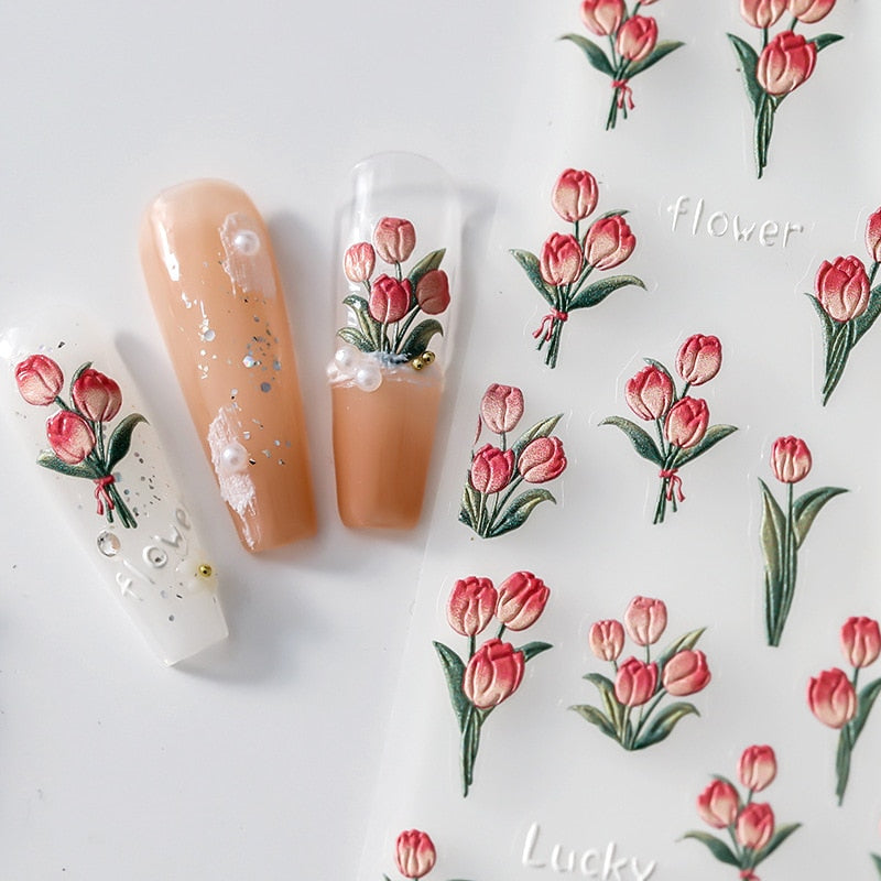 Embossed Butterfly Nail Stickers