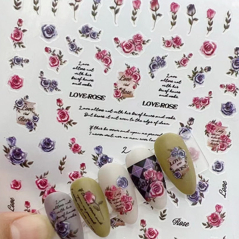 Embossed Butterfly Nail Stickers