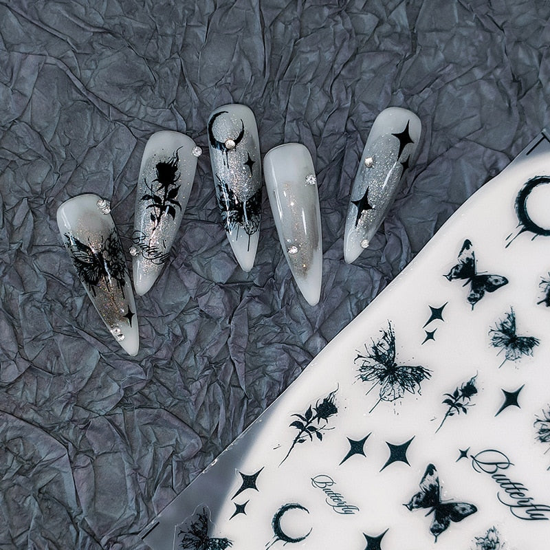 Embossed Butterfly Nail Stickers