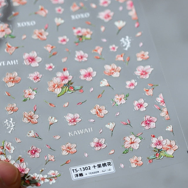 Embossed Butterfly Nail Stickers