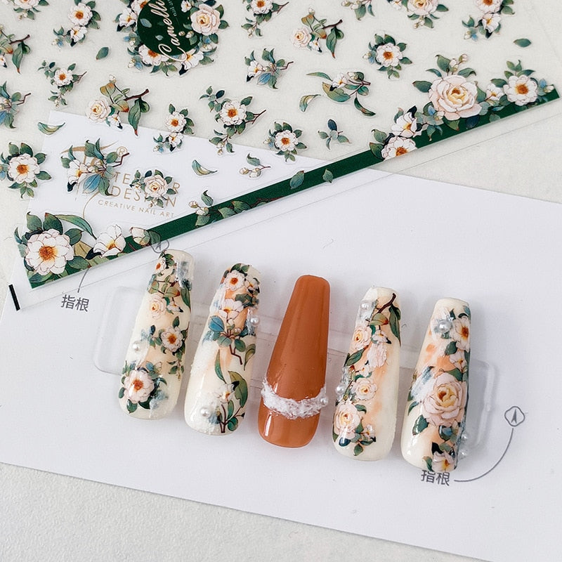 Embossed Butterfly Nail Stickers