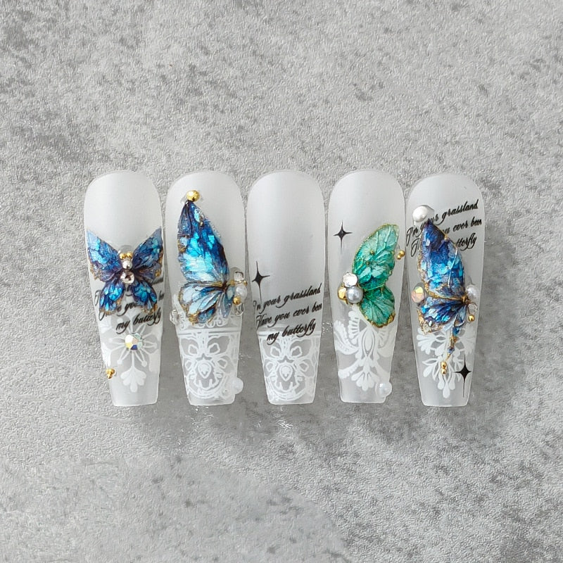 Embossed Butterfly Nail Stickers