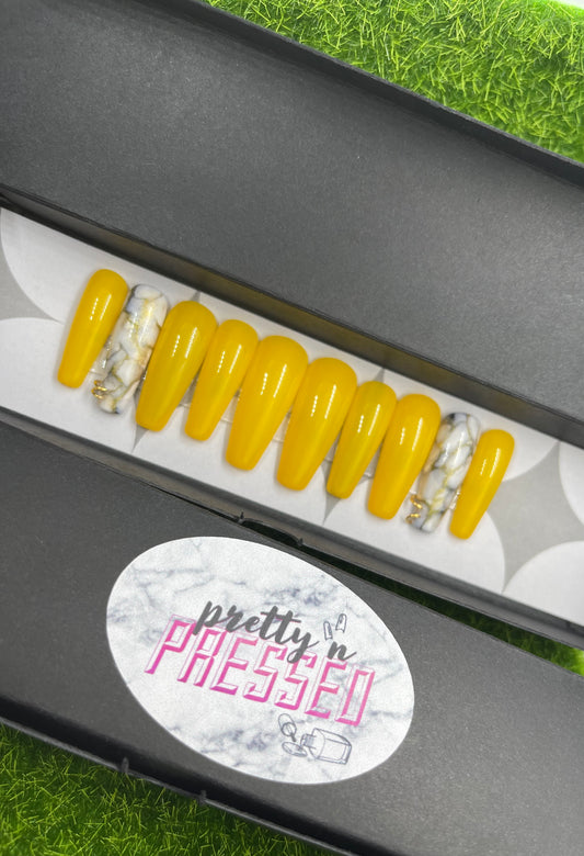 Yellow Marble - Pin Inspired