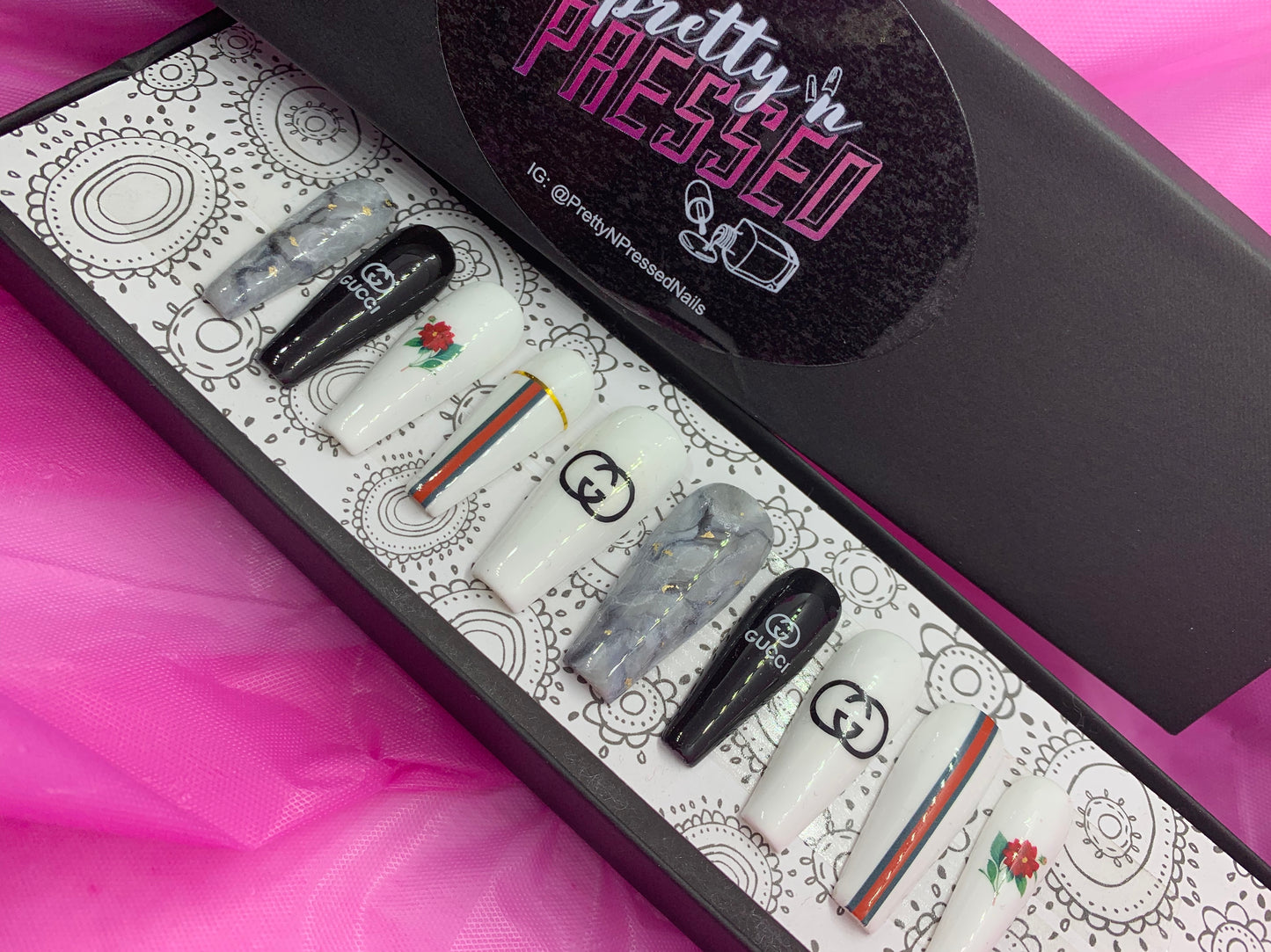 Gucci Pressed - Pin Inspired - Pretty and Pressed Nails