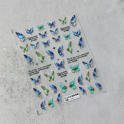 Embossed Butterfly Nail Stickers