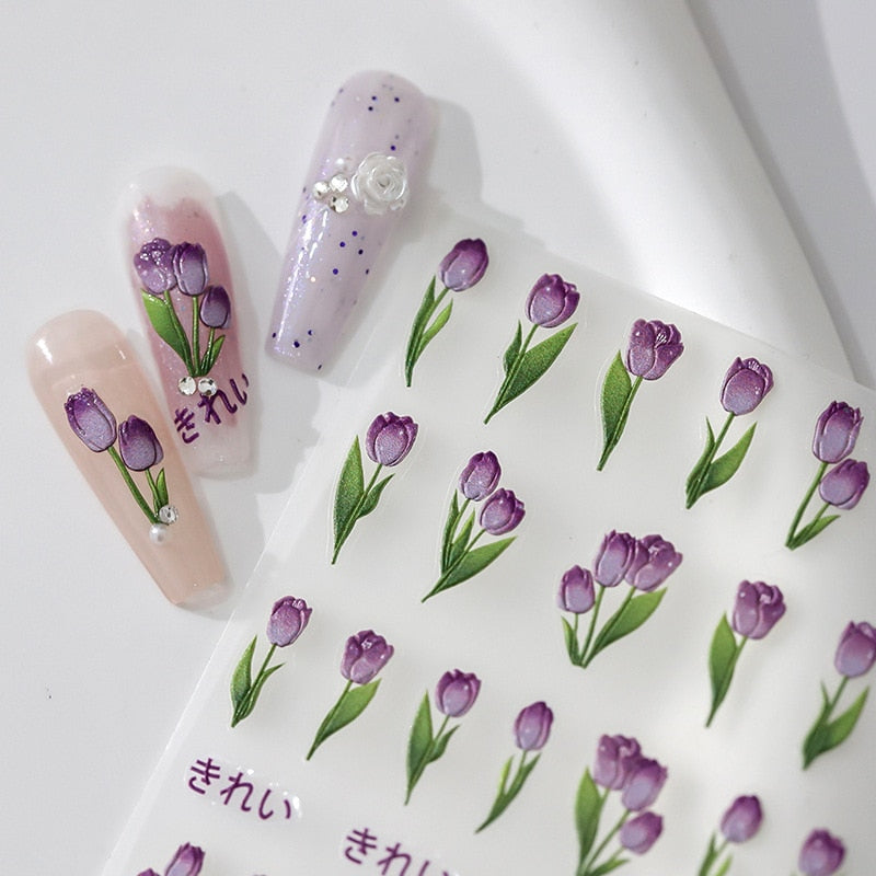 Embossed Butterfly Nail Stickers