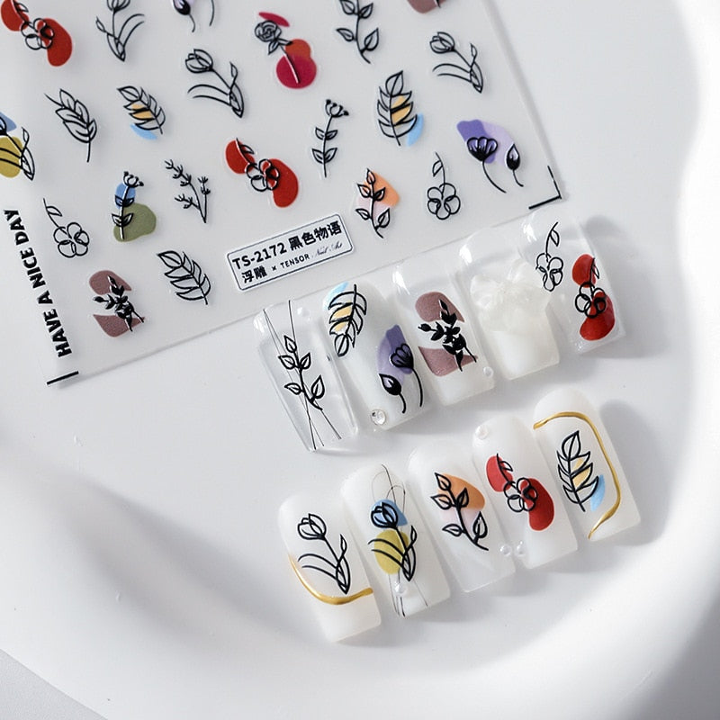 Embossed Butterfly Nail Stickers