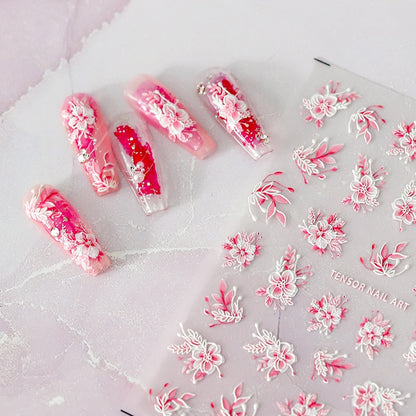 Embossed Butterfly Nail Stickers